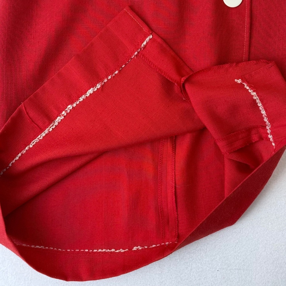 Patty O'Neil Vintage 60s Red Polka Dot Button Front Shift Dress Minnie Mouse - Picture 9 of 9